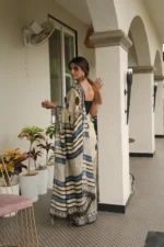 Beige Polka saree - Image 6
