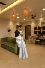 Striped lady boss Pure khadi saree - Image 7