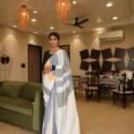 Striped lady boss Pure khadi saree