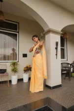Mango dolly pure khadi print saree - Image 10